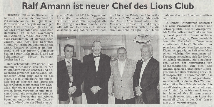 Ralf Amann ist neuer Chef des Lions Club